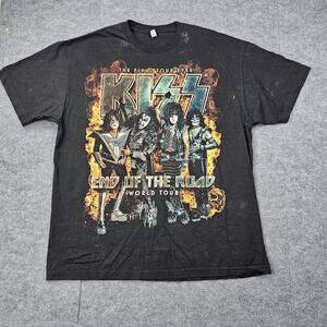KISS Shirt Mens 2XL End of the Road World Tour Concert Band Merch Final Rock